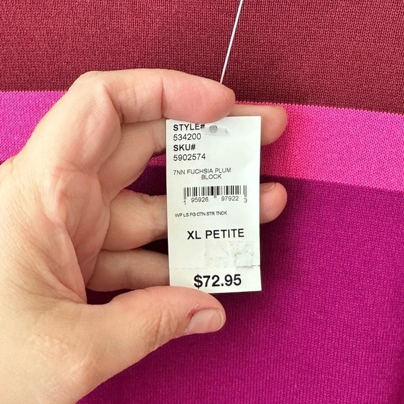 Lands End Turtleneck - Fuchsia Plum Block - Size XLP - NWT - Picture 9 of 12